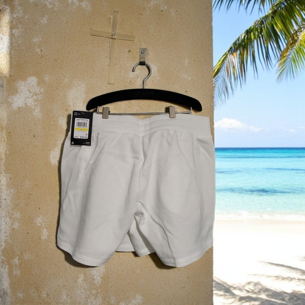 Under Armour UA Rival Terry Shorts Women's M – White Cotton Loose Fit NWT - Picture 9 of 11